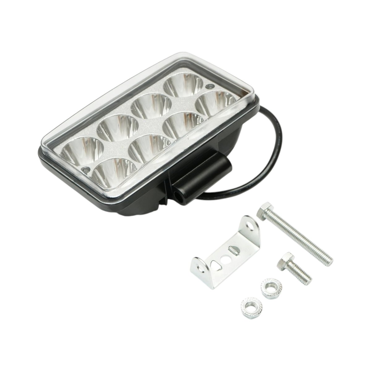 Proiector dreptunghiular LED 24W, 10-30V, 8 LED-uri, unghi radiere 30 de grade tip spot 158x105x50mm Breckner Germany - imagine 2
