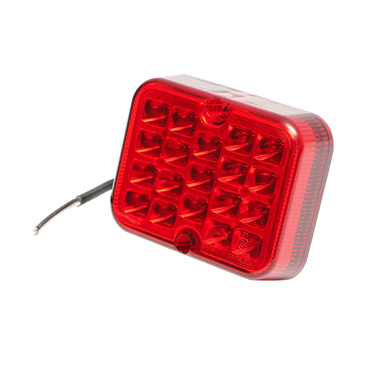 Lampa ceata rosie cu LED E-mark 101x81x29mm IP67 - imagine 2