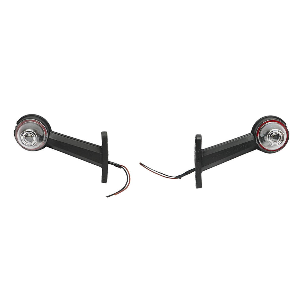 Lampi laterale de gabarit cu LED 24V, rosu-alb, PVC dur /set - imagine 2