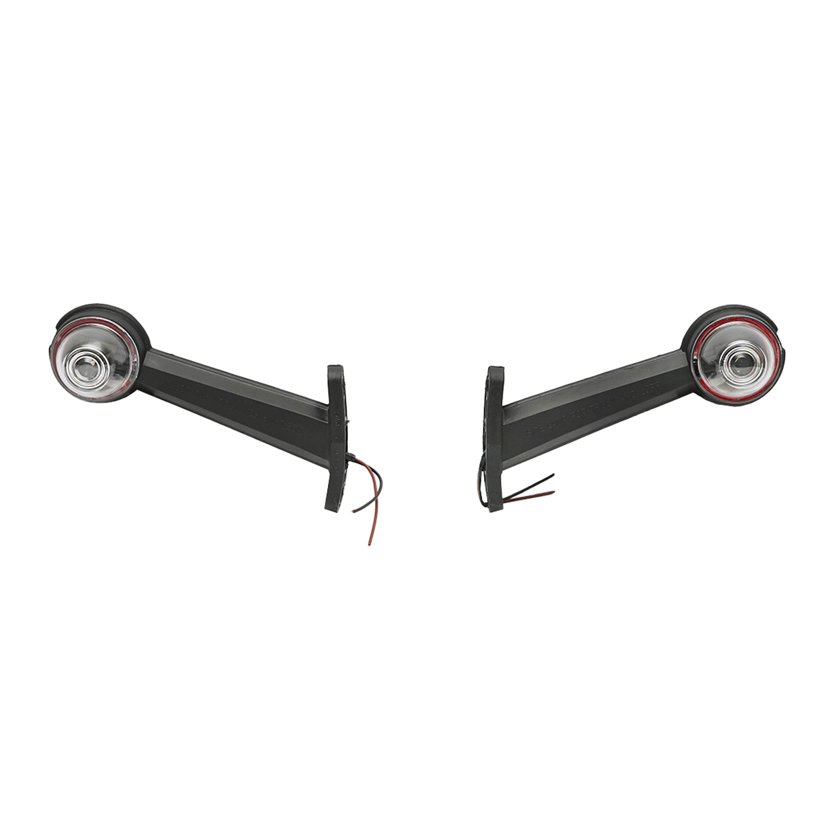 Lampi laterale de gabarit cu LED 24V, rosu-alb, PVC dur /set - imagine 2