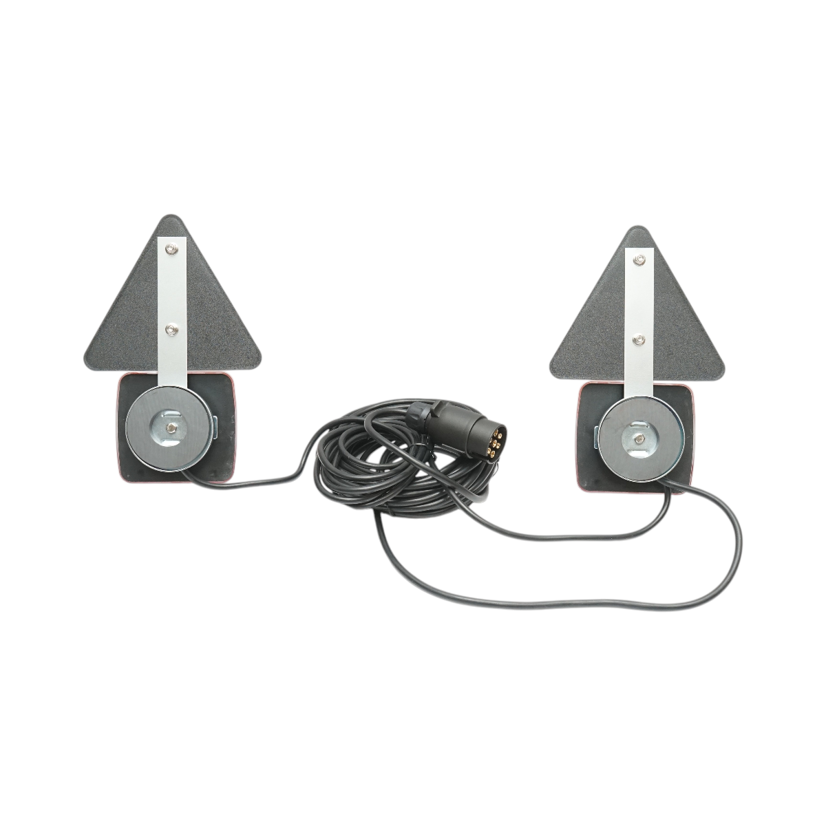 Set lampi LED magnetice cu triunghiuri reflectorizante pentru remorca, fisa 7 pini, cablu stopuri 2.5m cablu fisa 7.5m Breckner Germany - imagine 3