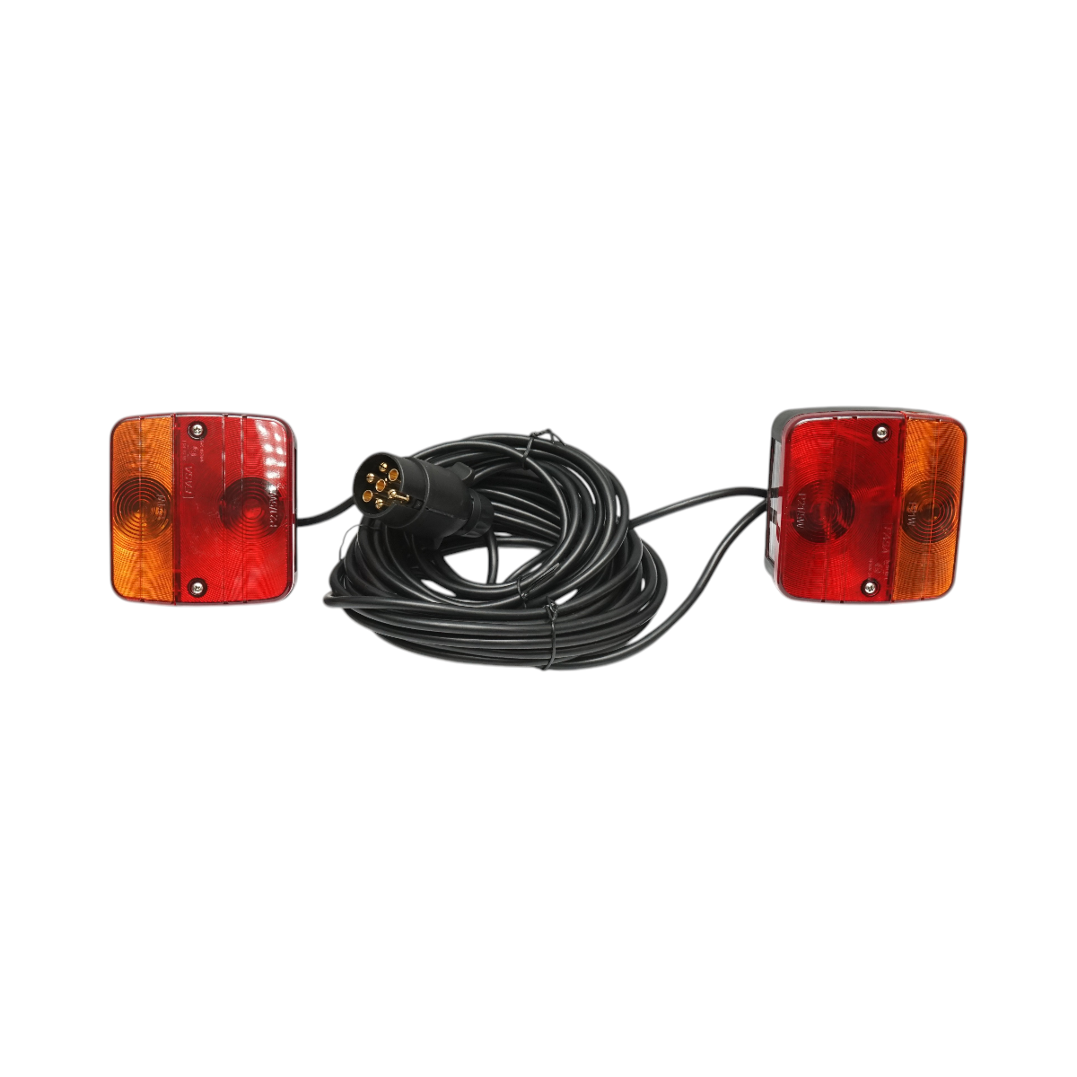 Set lampi magnetice 12V pentru remorca, fisa 7 pini, cablu stopuri 2.5m, cablu fisa 7.5m Breckner Germany