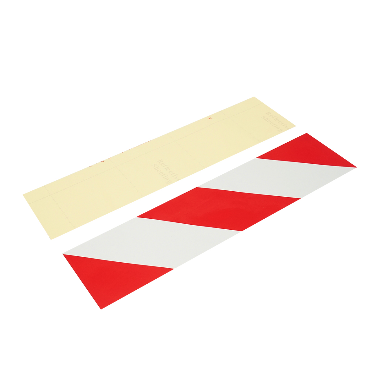 Autocolant reflectorizant dungat alb-rosu - imagine 3