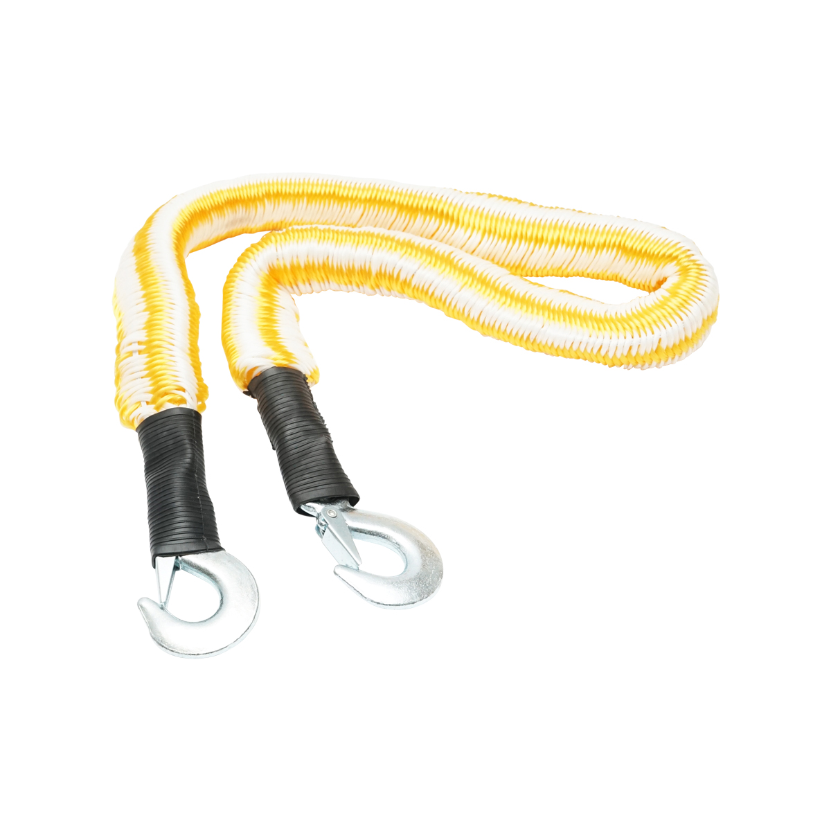 Cablu/sufa elastica impletita 4m cu carlige metalice pentru remorcare 2T - imagine 2