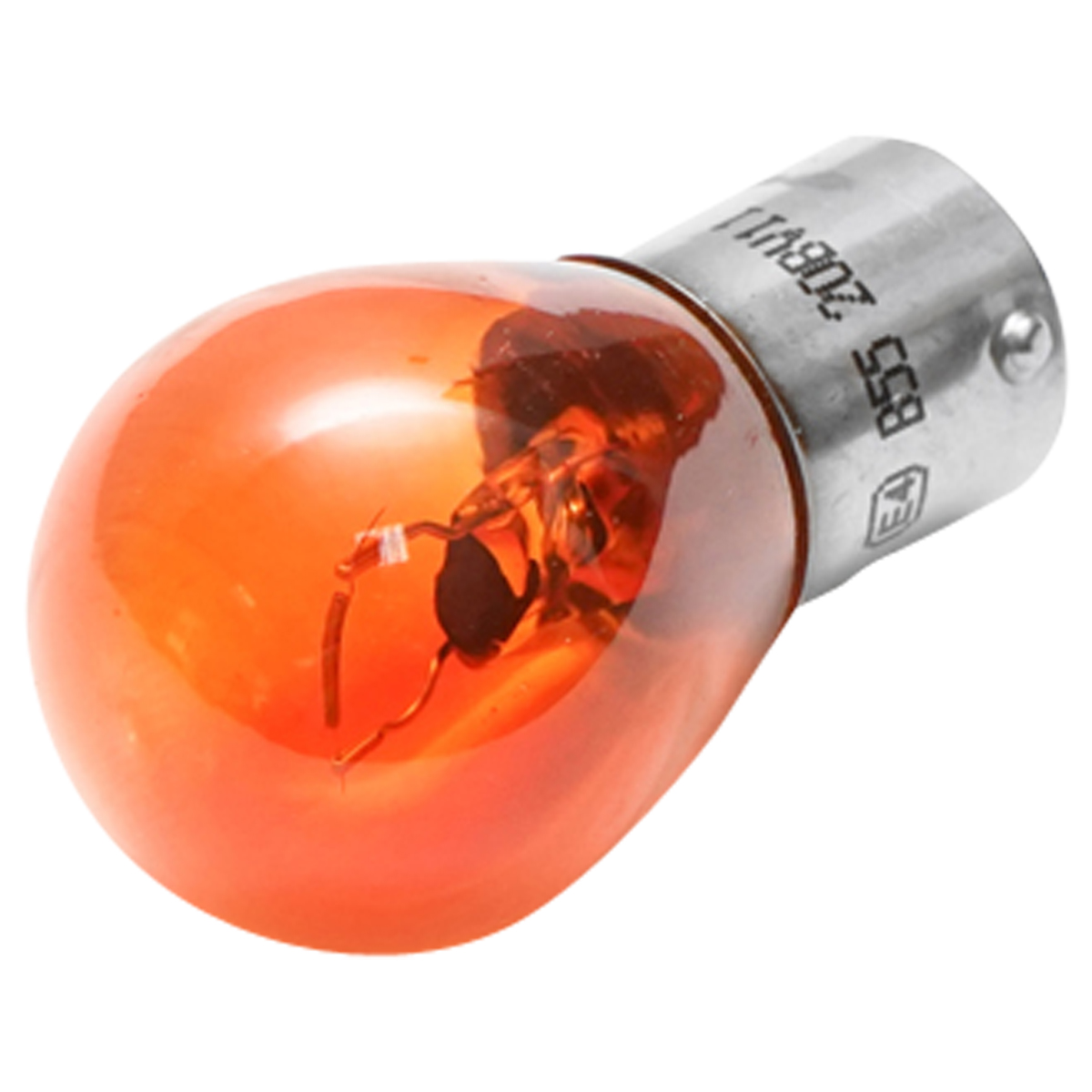 Bec para SF BA15 12V 21W galben - asimetric - imagine 3